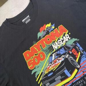 NASCAR Daytona 500 Black Racing Track Shirt Men’s L